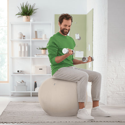 Leitz Sitzball Ergo Active – Ø 75 cm, Hellgrau