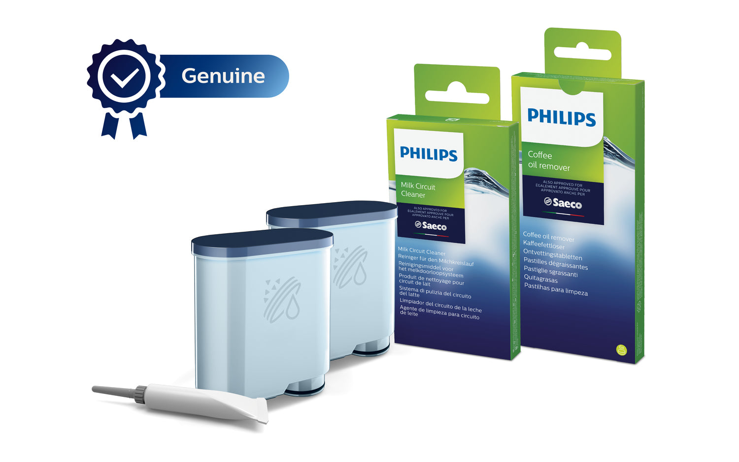 Philips Entkalker Wartungskit AquaClean CA6707/10 – für Saeco, 2 Stk.