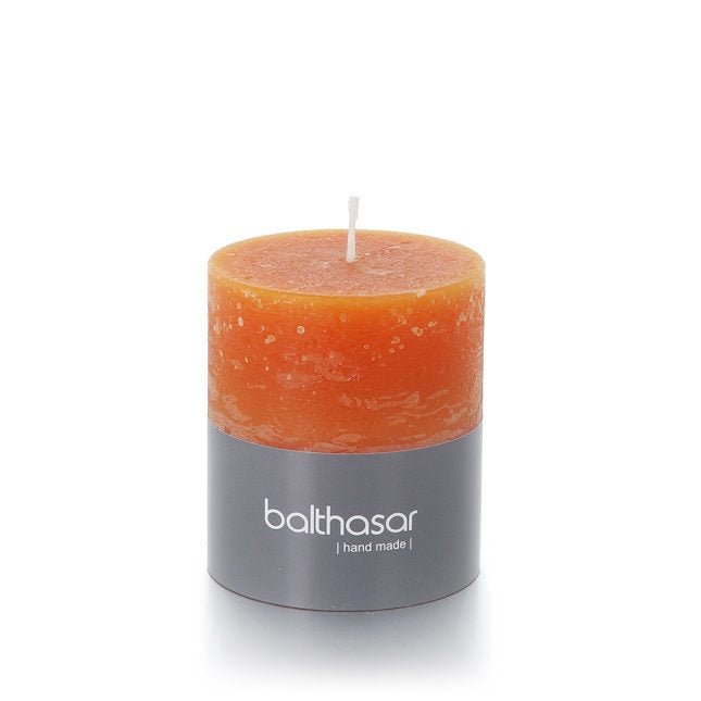 Balthasar Zylinderkerze – Ø 7 × 8 cm – Paraffin, orange