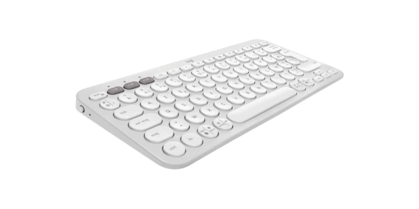 Logitech Pebble Keys 2 K380s – Tastatur, kabellos (Bluetooth), FR-Layout (FR), Weiss