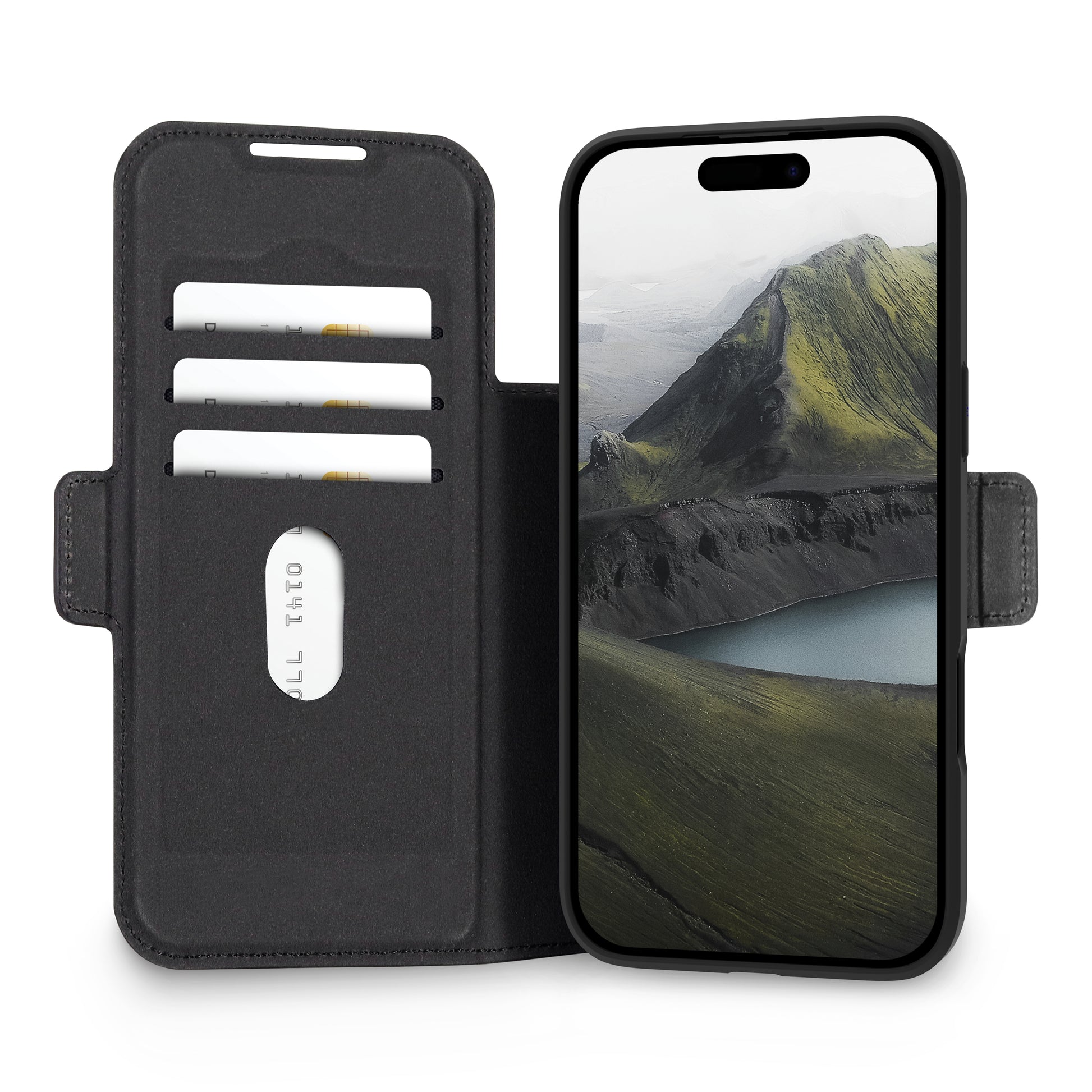 dbramante1928 Wallethülle – für Apple iPhone 17 Pro Max, MagSafe, 3 Kartenfächer, PU, Schwarz