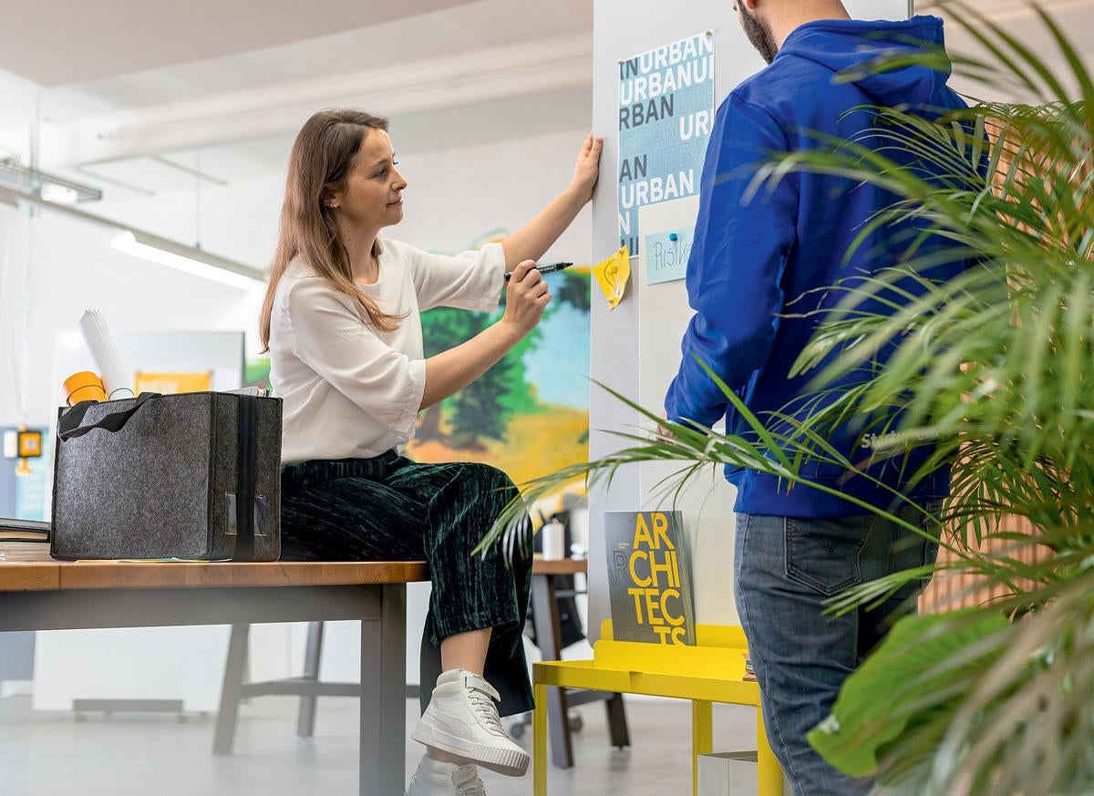 Sigel Desk-Sharing-Tasche – für Notebooks bis 17,3", Filz, Grau