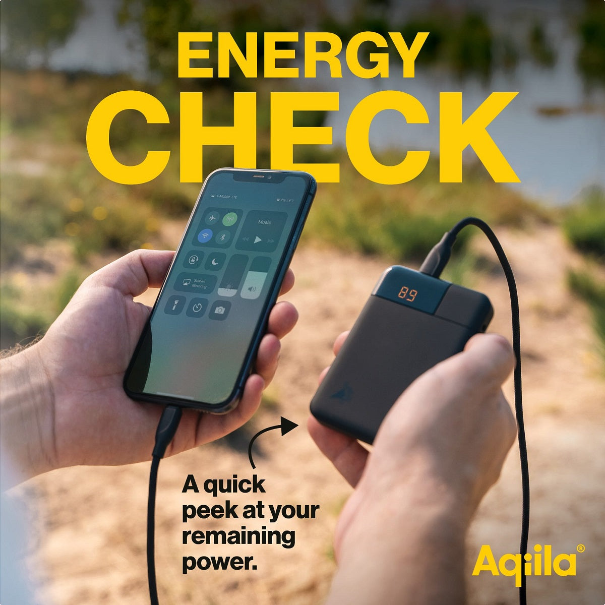 Aqiila Powerbird B5 Powerbank 5'000 mAh – 12 W, 2× USB-C, 1× USB-A, Moosgrün