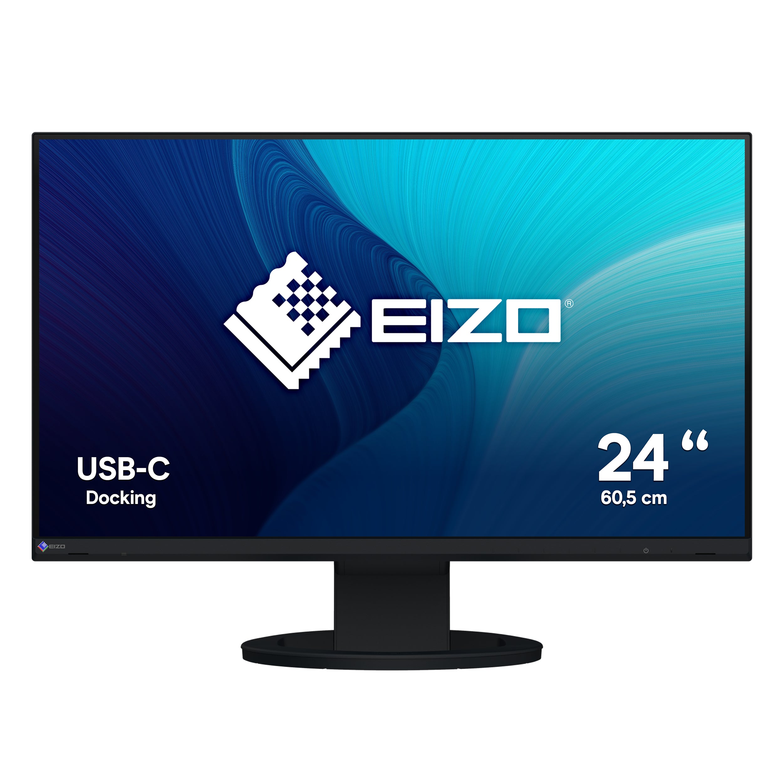EIZO EV2480 Swiss Edition – Monitor, 23,8", IPS, 60 Hz, 250 cd/m², USB-C (70 W), VESA 100 × 100, Schwarz