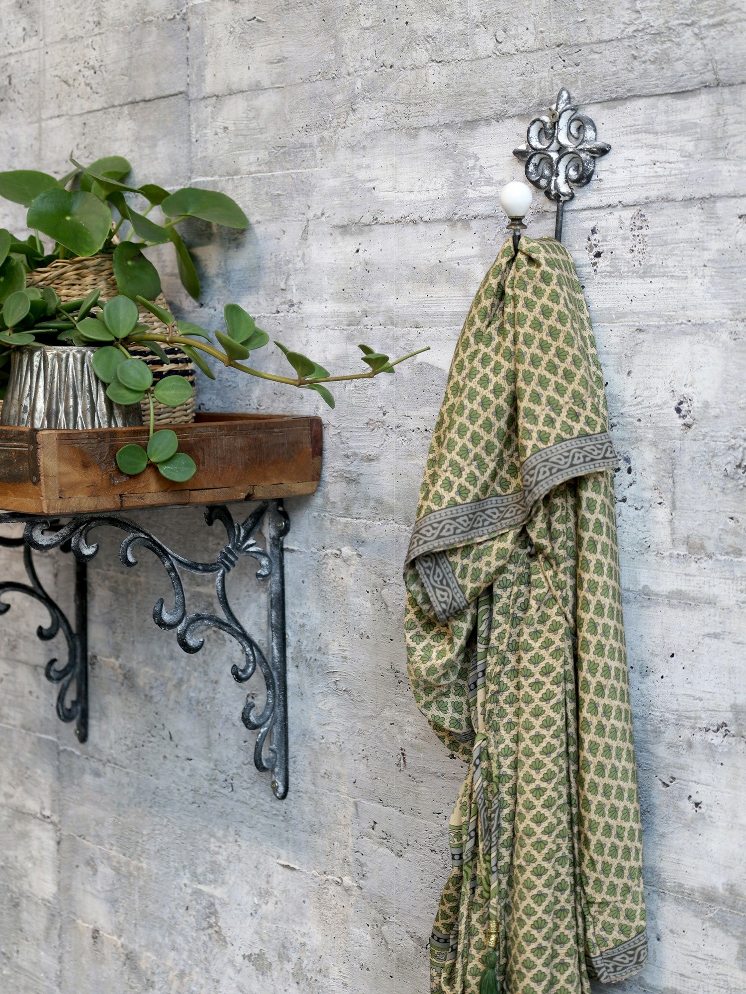 Chic Antique Haken – Eisen – Grau – 85 × 130 × 60 mm