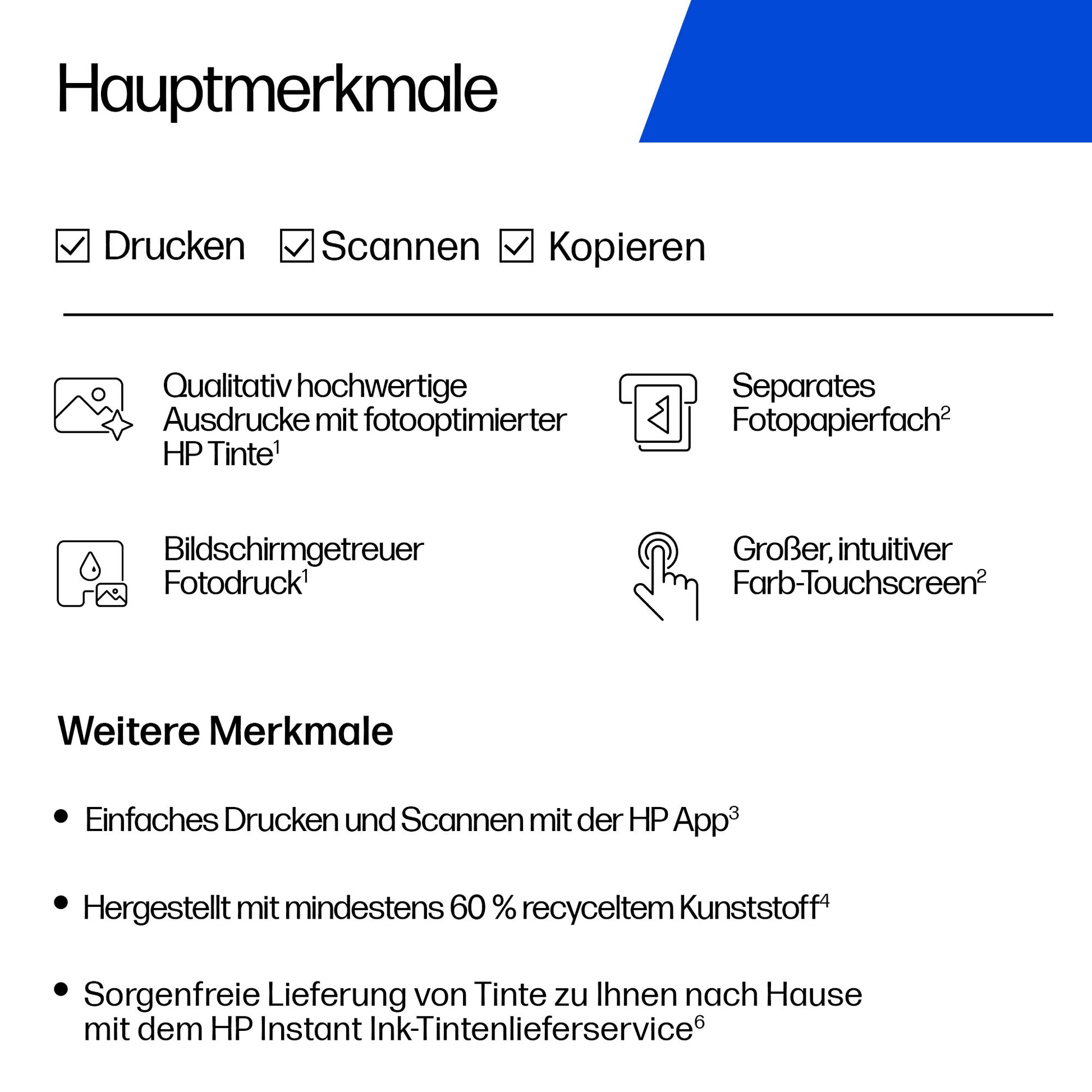 HP ENVY PHOTO 7934 ALL-IN-ONE – Farbtintenstrahl-Multifunktionsdrucker, A4, 3-in-1, Duplex, ADF, WLAN