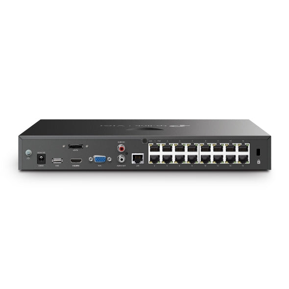 TP-Link VIGI NVR2016H-16MP – 19" Rackmount/Tower – 16 Kanäle – 4K HDMI – 16× PoE (140 W)