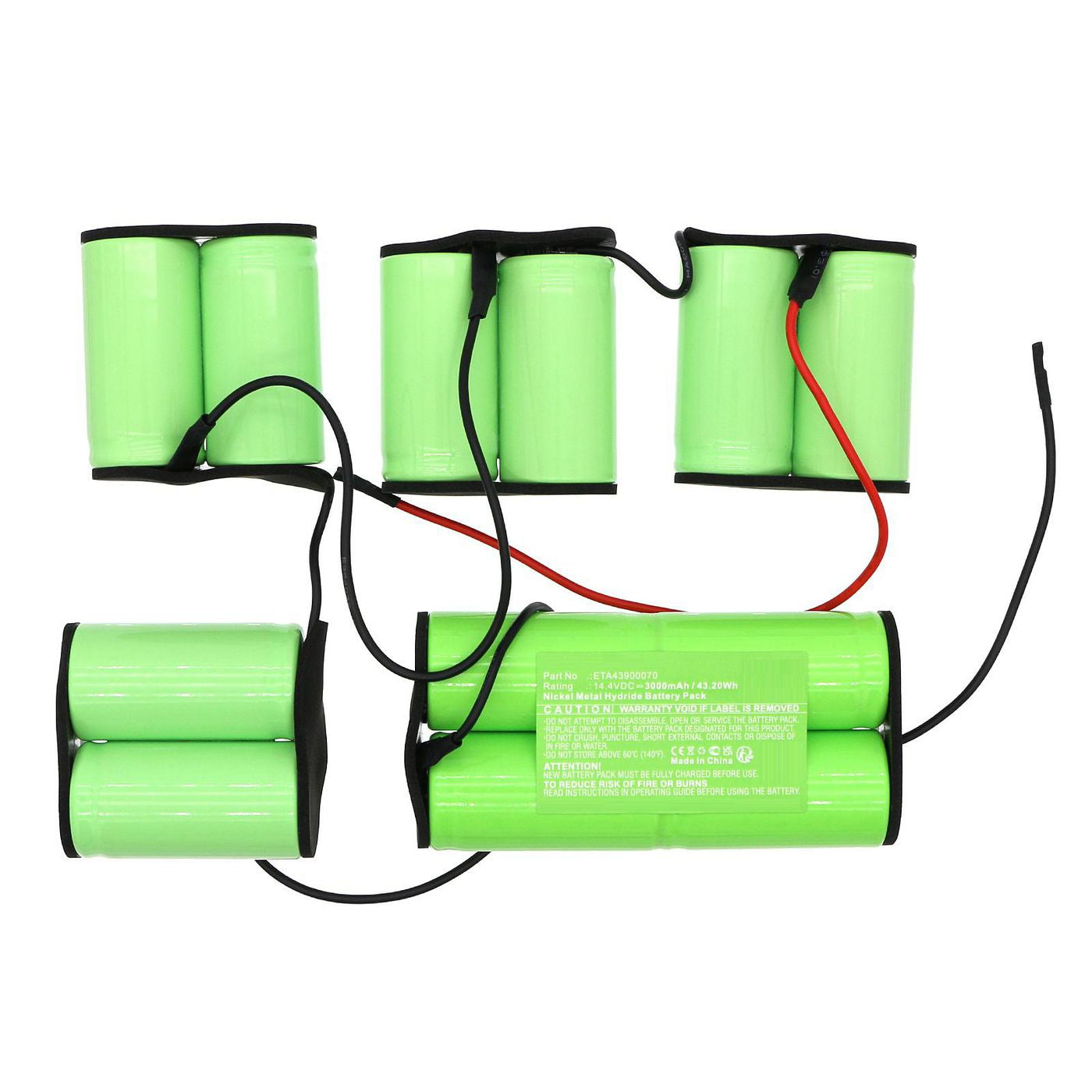 CoreParts Akku 14,4 V 3000 mAh 43,20 Wh – für ETA Staubsauger