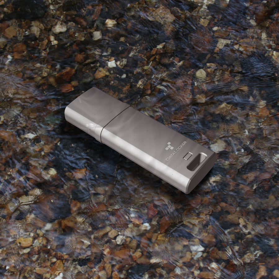 DataLocker DL GO USB-Stick 16 GB – USB-A 3.2 Gen 2, 160/120 MB/s, AES-256, FIPS 197, IP68, mit Kappe, Grau