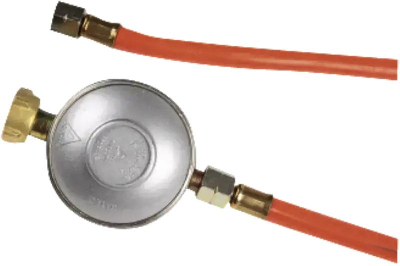 Ohmex Gasdruckregler und Gasschlauch OHM-HOS-2120 – für BBQ 2120, Kunststoff, Rot/Silber