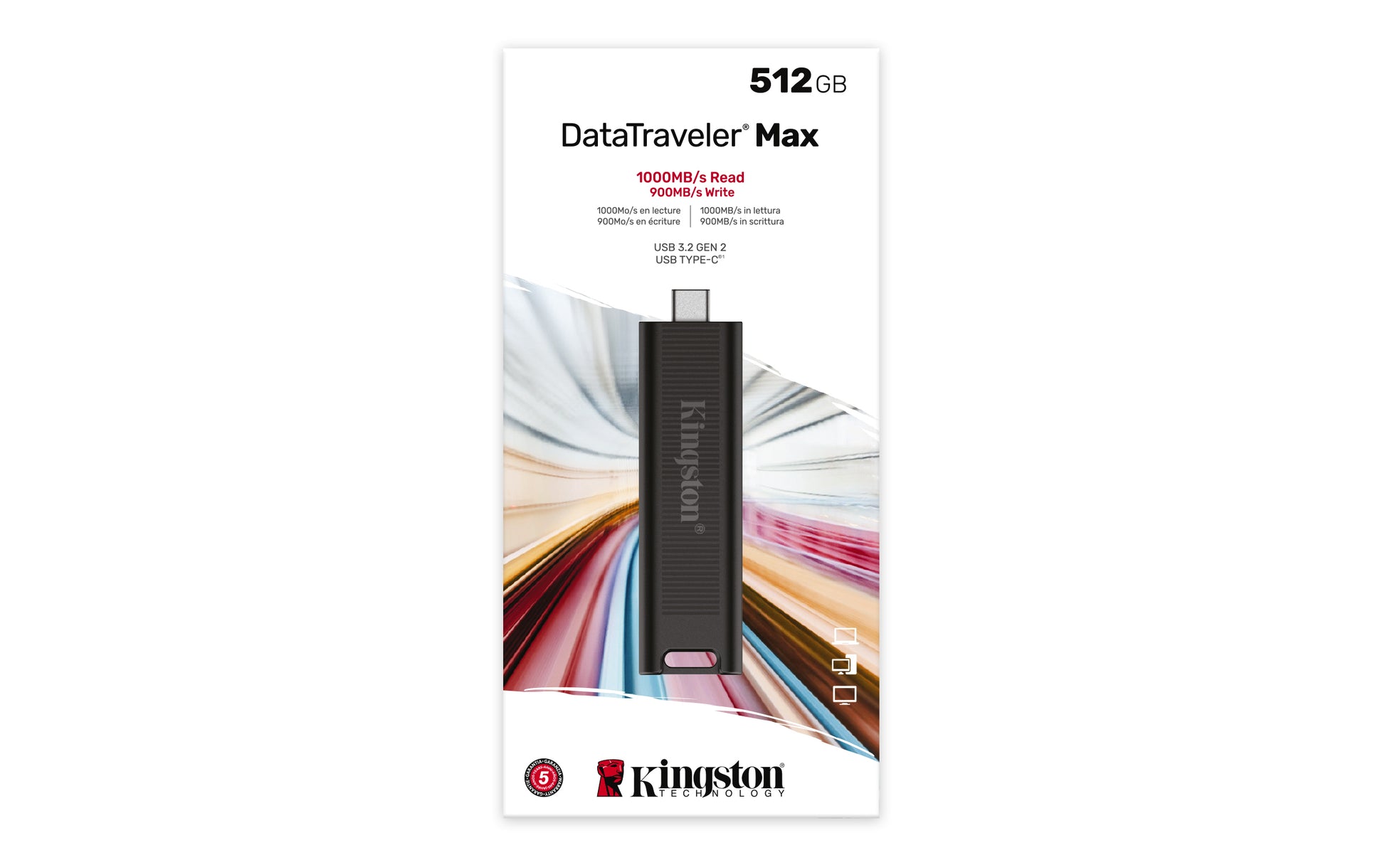 Kingston Technology Kingston DataTraveler Max Gen 2 USB-Stick – 512 GB, USB 3.2