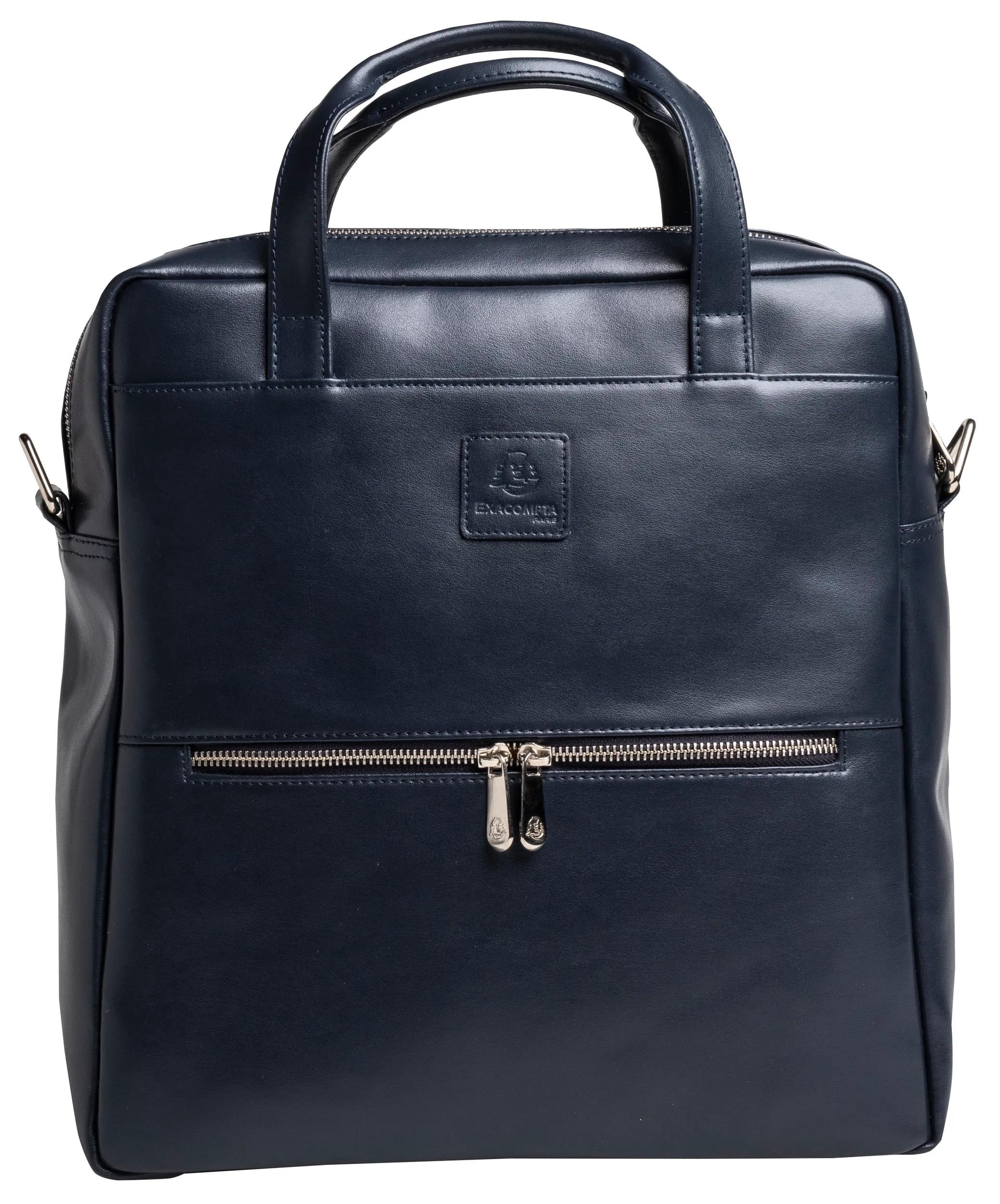 Exacompta Notebook-Rucksack bis 14" – Leder, Blau