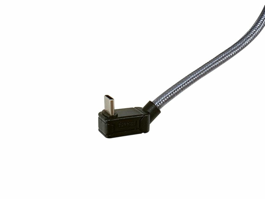 Equip USB-C auf USB-C Kabel – USB4 20 Gbit/s – 3 m – PD 240 W – 4K/60 – Geflochten, Abgewinkelt – Silber