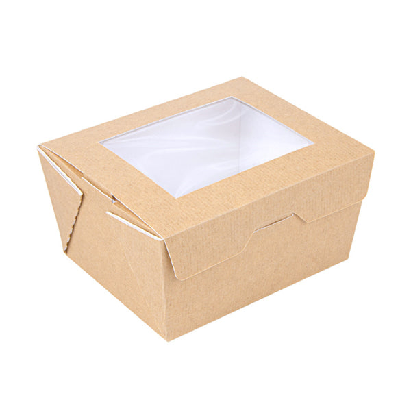 Garcia de Pou Weita Take-away-Box Papier, 780 ml – 122 × 90 × 64 mm – braun/weiss – FSC – 50 Stk.