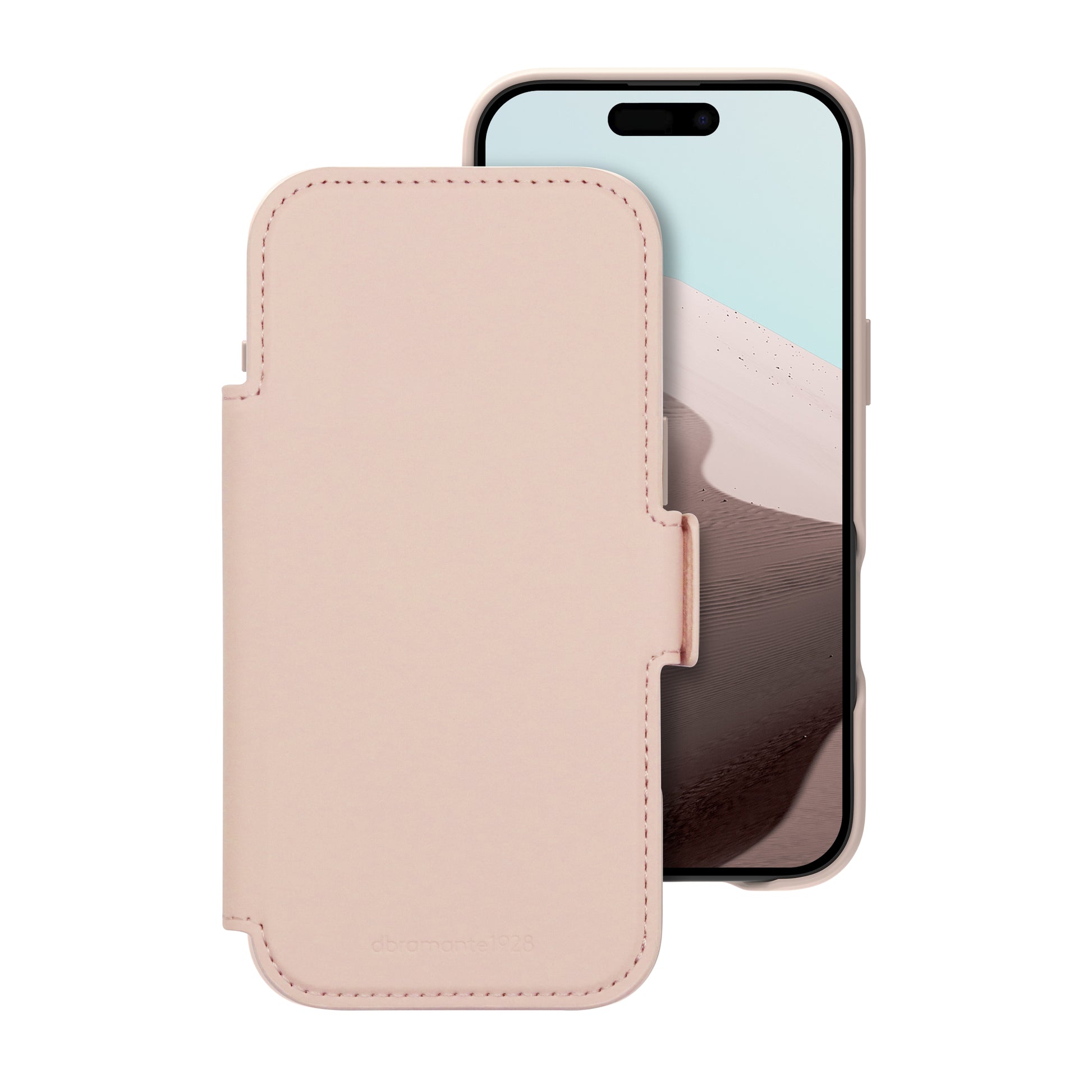 dbramante1928 Lynge MS ICON Wallethülle – für Apple iPhone 17 Air, 3 Kartenfächer, Kunststoff, Pink Sand