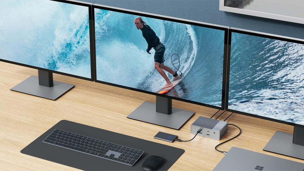 HYPER HDG215-EU Dockingstation – USB-C, 2× DP, 2× HDMI, 3× USB-A, 2× USB-C, 100 W PD, GbE, für Windows/Mac/iPad