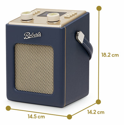 Roberts Radio Roberts Revival Mini 2 – DAB-/Internetradio – Portabel – DAB+, Akkubetrieb – Dunkelblau