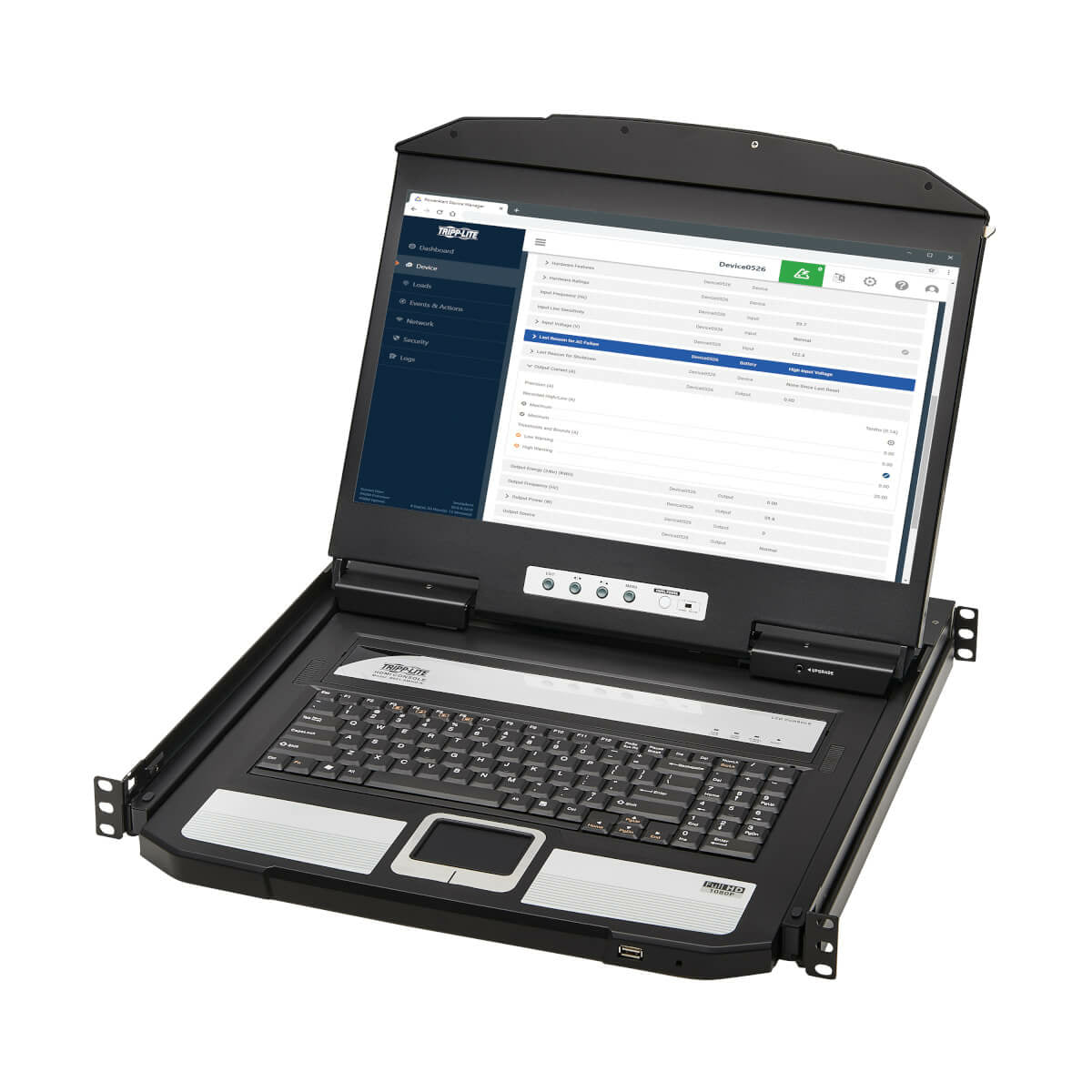 Tripp Lite B021-SWHD-K – 18,5" Rack-LCD-Konsole – 1920 × 1080, HDMI/USB – 1U