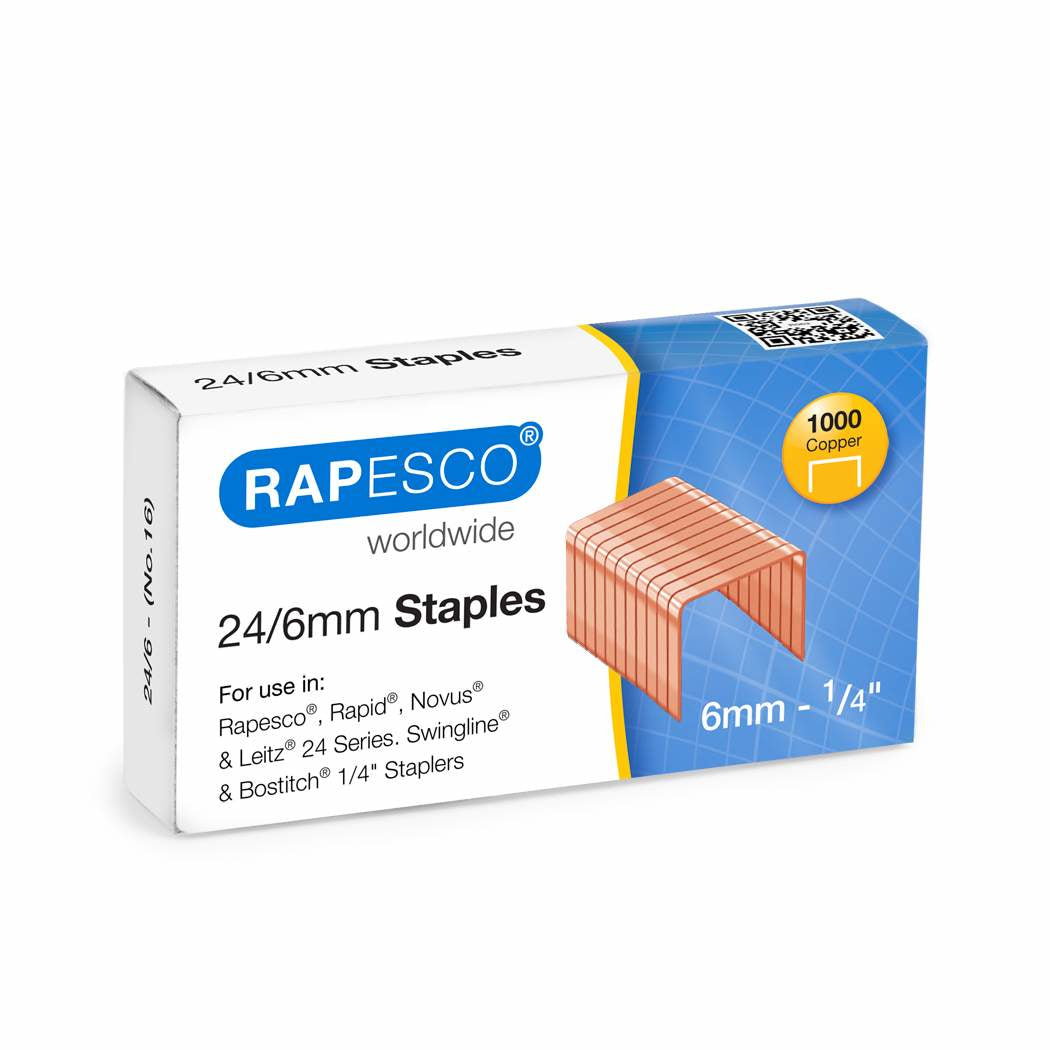 Rapesco Heftklammern – 24/6, 1'000 Stück