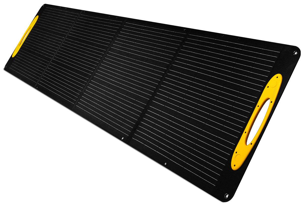 Aqiila Sunbird P200 Solarpanel – 200 W, faltbar, verstellbarer Ständer, IP65, schwarz