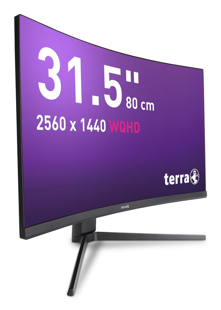 TERRA 3285W HA – Monitor, LCD, Gebogen, USB-C, HDMI, DisplayPort, Schwarz