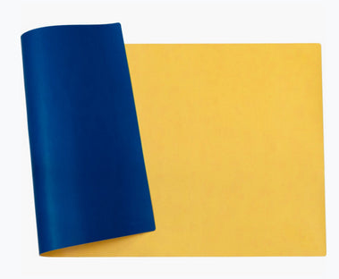 Exacompta Schreibtischunterlage – 400 × 800 mm, PU-Kunstleder, Türkis/Gelb, 1 Stück