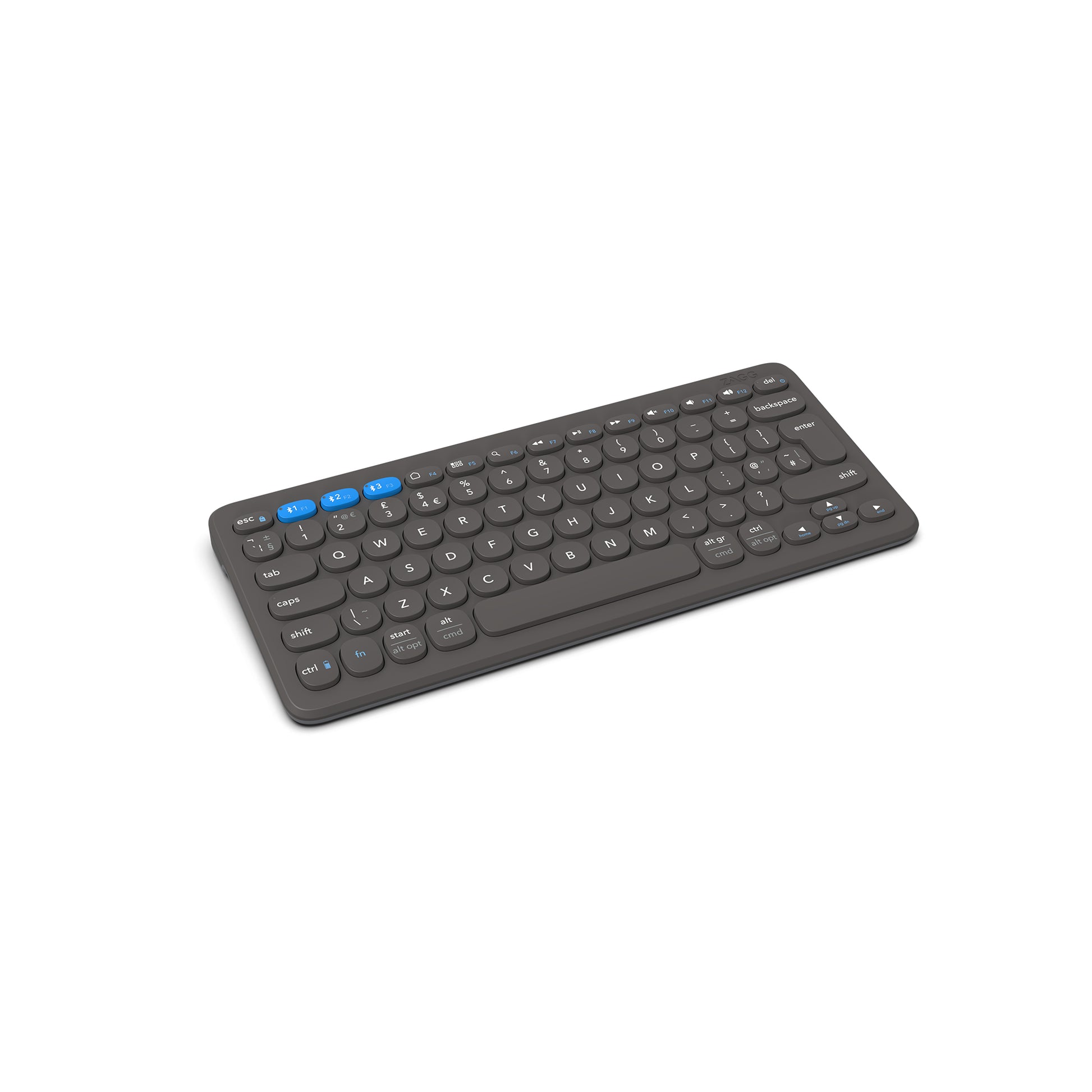 ZAGG PRO Tastatur, Nordic-Layout, Dunkelgrau