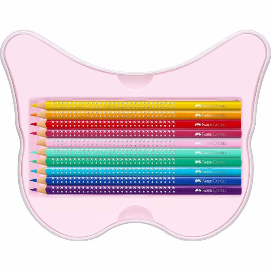 Faber-Castell Aquarellfarbstifte Grip Sparkle – 20 Farben, Ø 3 mm, dreikantig, FSC