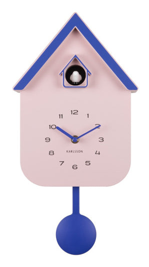 Karlsson Kuckucksuhr Dupla Color – 21,5 × 41 × 8,5 cm, rosa, Kunststoff