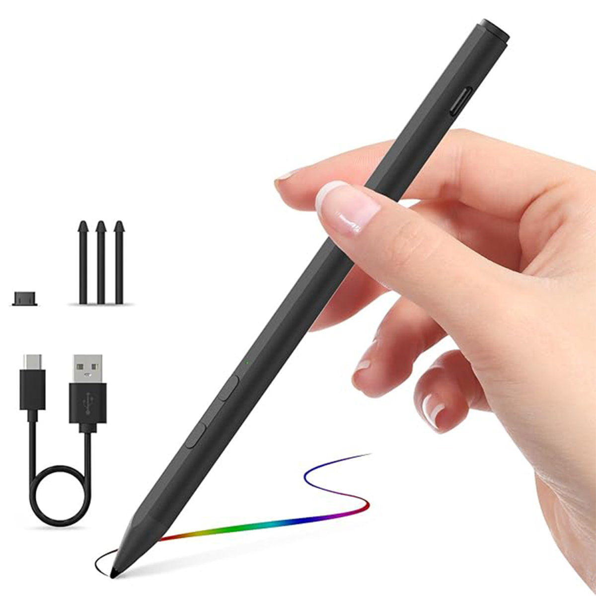 4smarts MPP Stylus Pen – Aktiver Eingabestift für Microsoft Surface, Schwarz