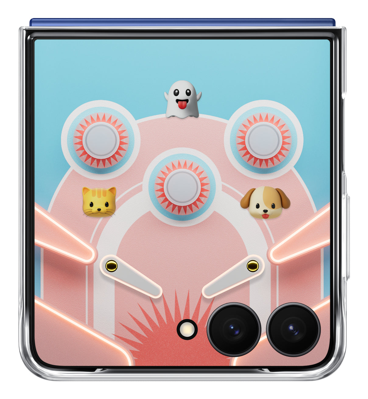 Samsung Booklet-Hülle – für Samsung Galaxy Z Flip7 – transparent – Silikon