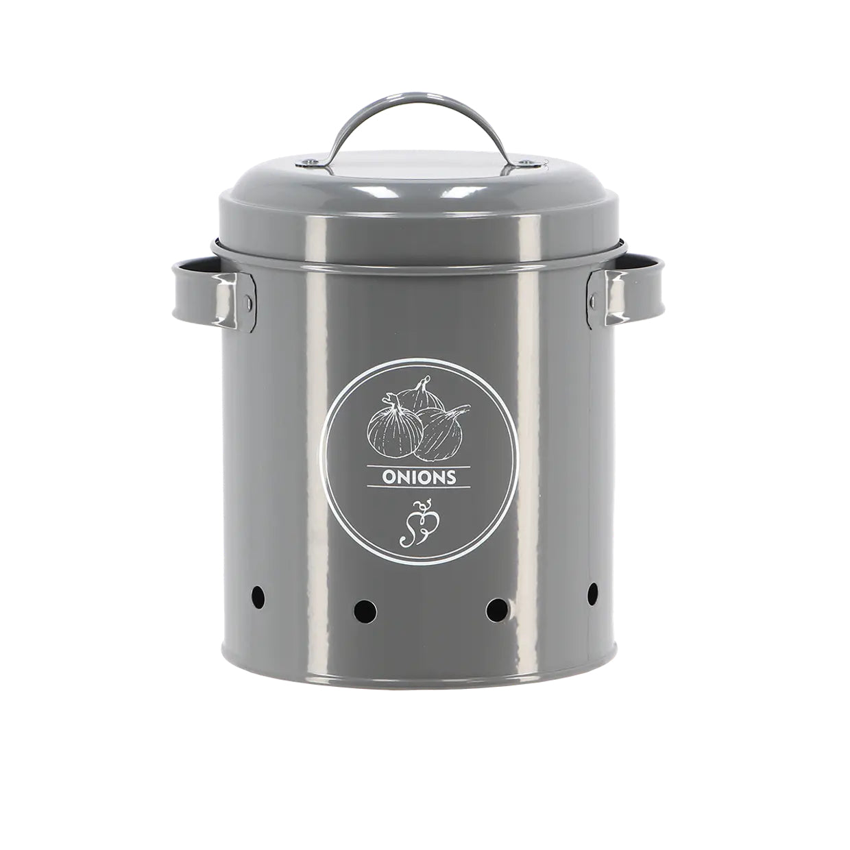 Esschert Design Vorratsdose 2,1 l, Ø 17,3 × 19,6 cm, Karbonstahl, Anthrazit