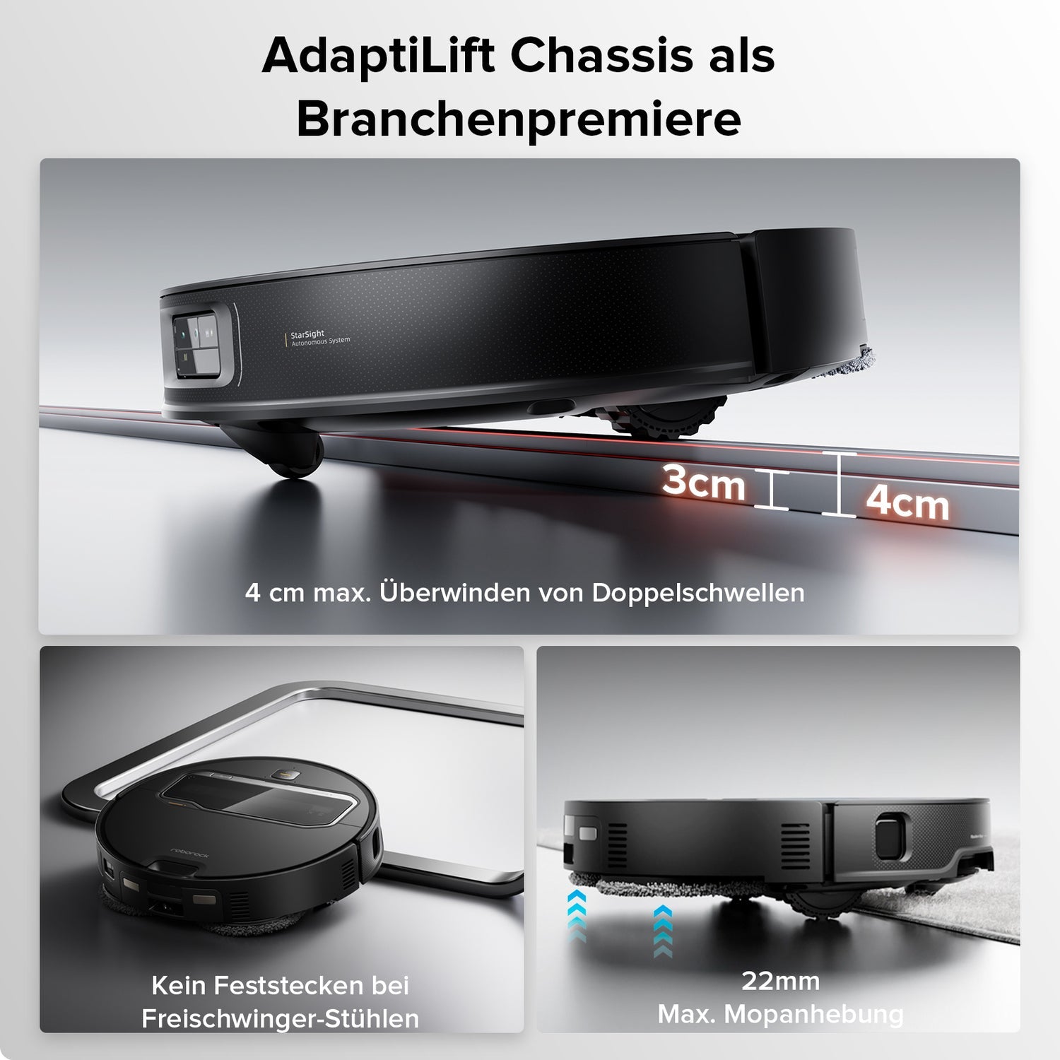 Roborock Saugroboter – Saros Z70, Schwarz, Staubbeutel