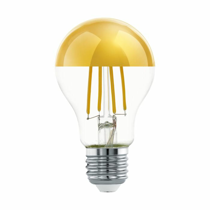 EGLO Leuchtmittel E27 Globus – Warmweiss 2700 K, 806 lm, 7,3 W – IP20 – 1 Stk. – Gold, Glas