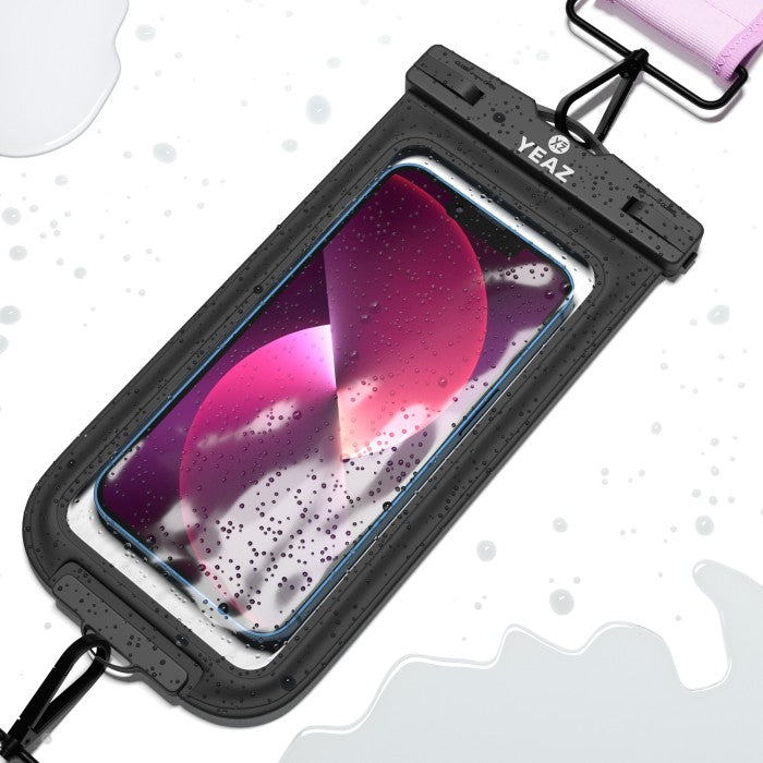 YEAZ Wasserdichte Smartphone-Tasche – für Smartphones – Schwarz – Neopren