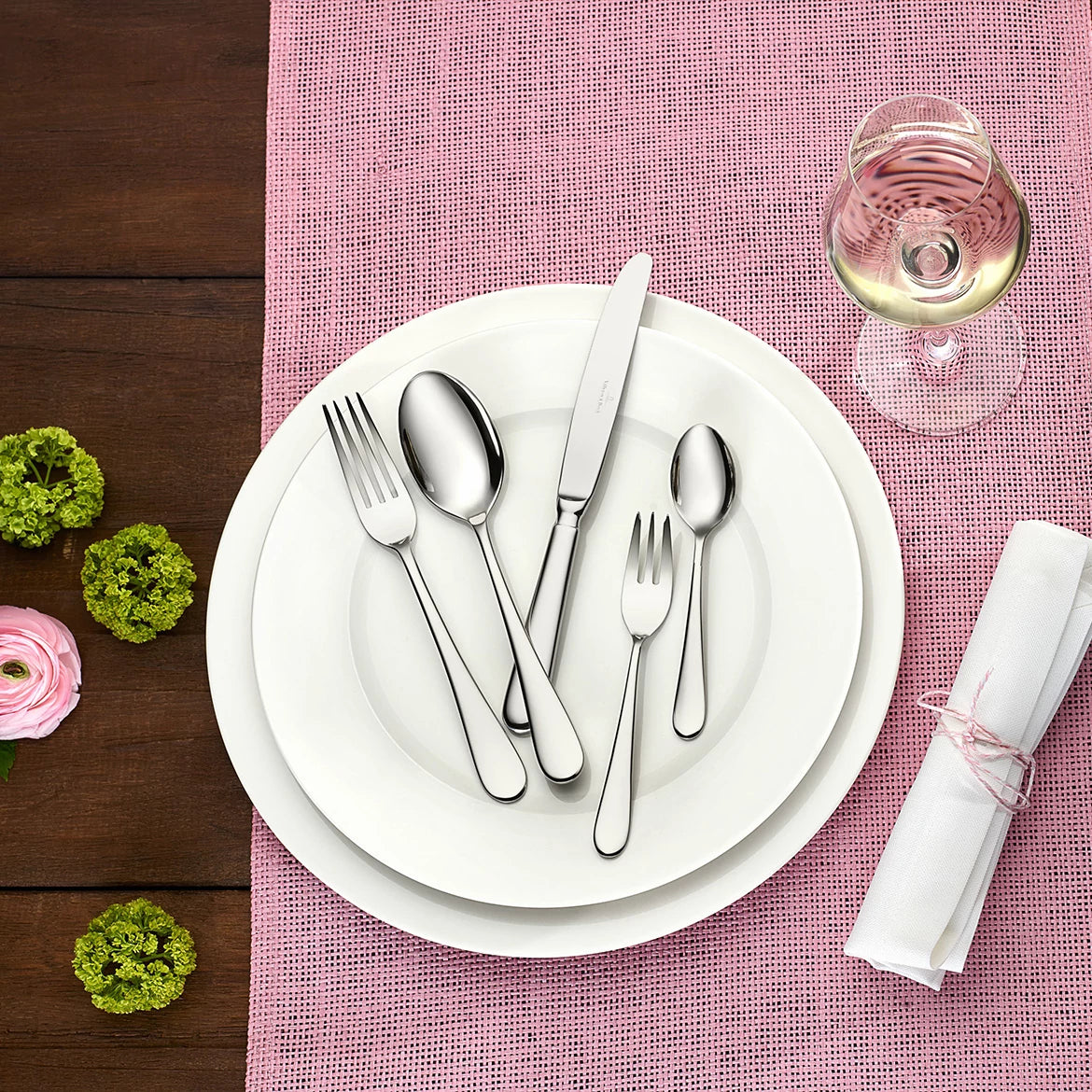Villeroy & Boch Oscar Tafelbesteck – Edelstahl, Silber, spülmaschinenfest, 30 Stück