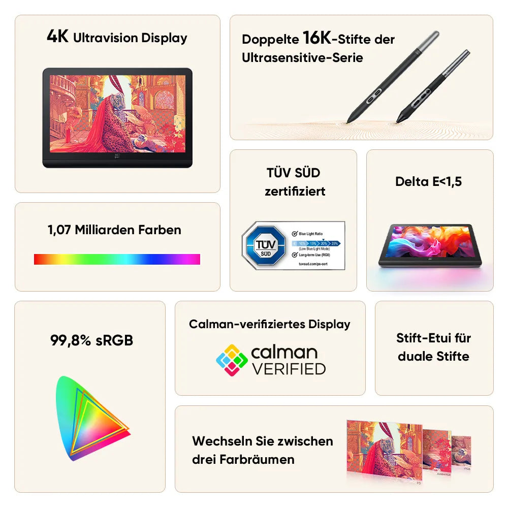 XPPen XP-Pen – Stiftdisplay Artist Pro 19 Gen 2, 18,4", schwarz, für macOS (10.13+)