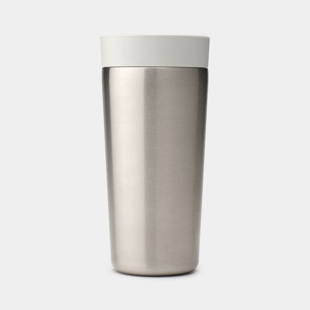 Brabantia Make & Take Thermobecher 360 ml – Doppelwandig 6-8 h heiss, Schraubdeckel, Edelstahl