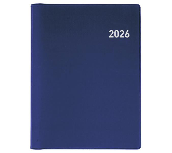 Biella Rex Agenda – 1 Woche/2 Seiten, Spiralbindung, 10,1 × 14,2 cm, 2026, Dunkelblau, FSC