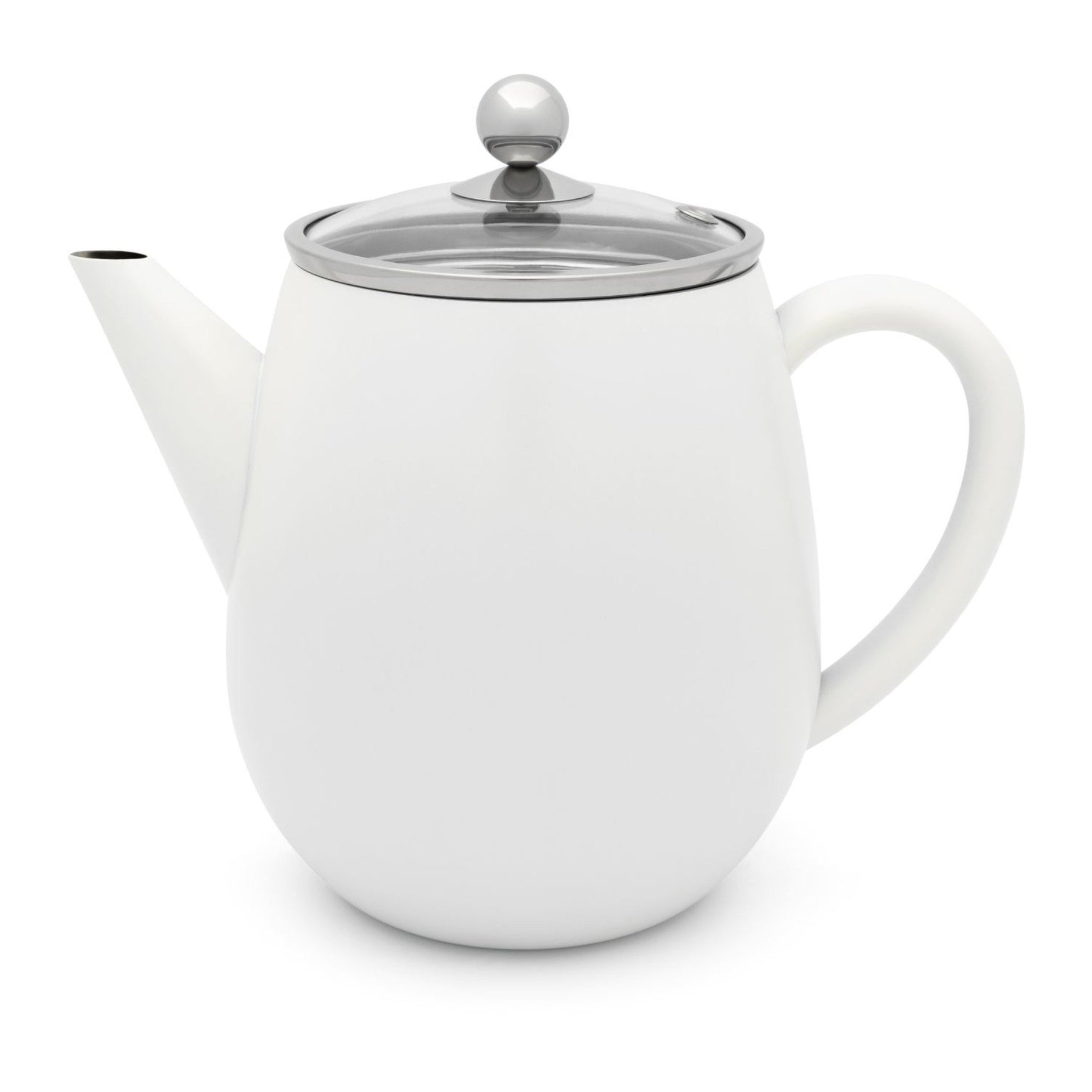 Bredemeijer Teekanne Duet Eva – 1,1 l, 23,0 × 14,5 × 19,5 cm, Edelstahl, mit Teefilter (Edelstahl)
