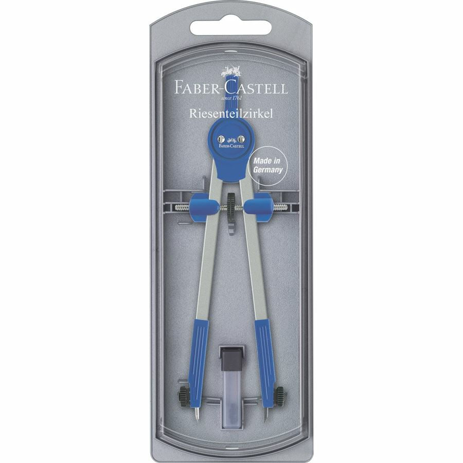 Faber-Castell Zirkel – Länge 170 mm, max. Kreis-Ø 34 cm, im Etui, farbig sortiert