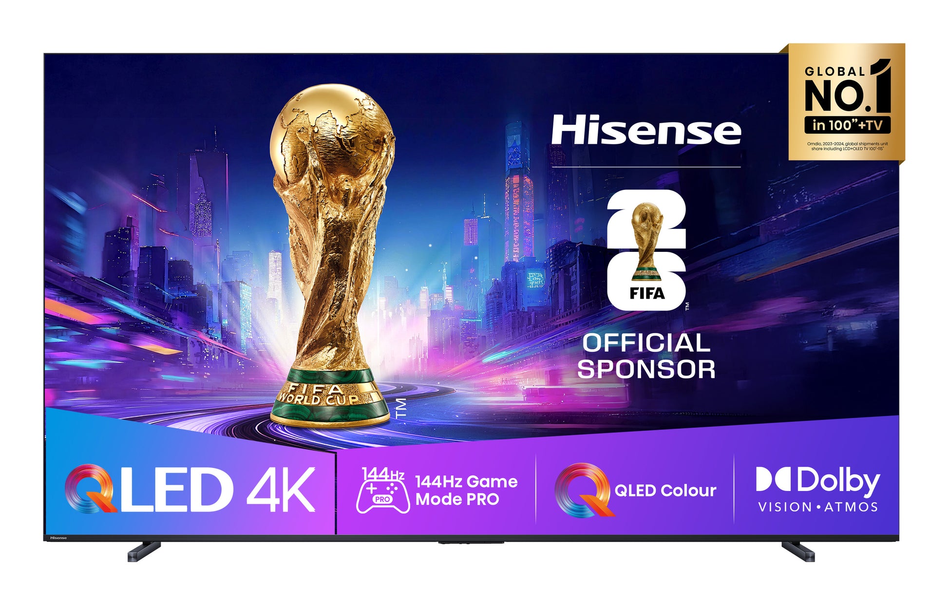 Hisense 100E7Q PRO – 100" TV – 4K UHD – QLED – VIDAA U8.5 – 144 Hz – Dolby Vision