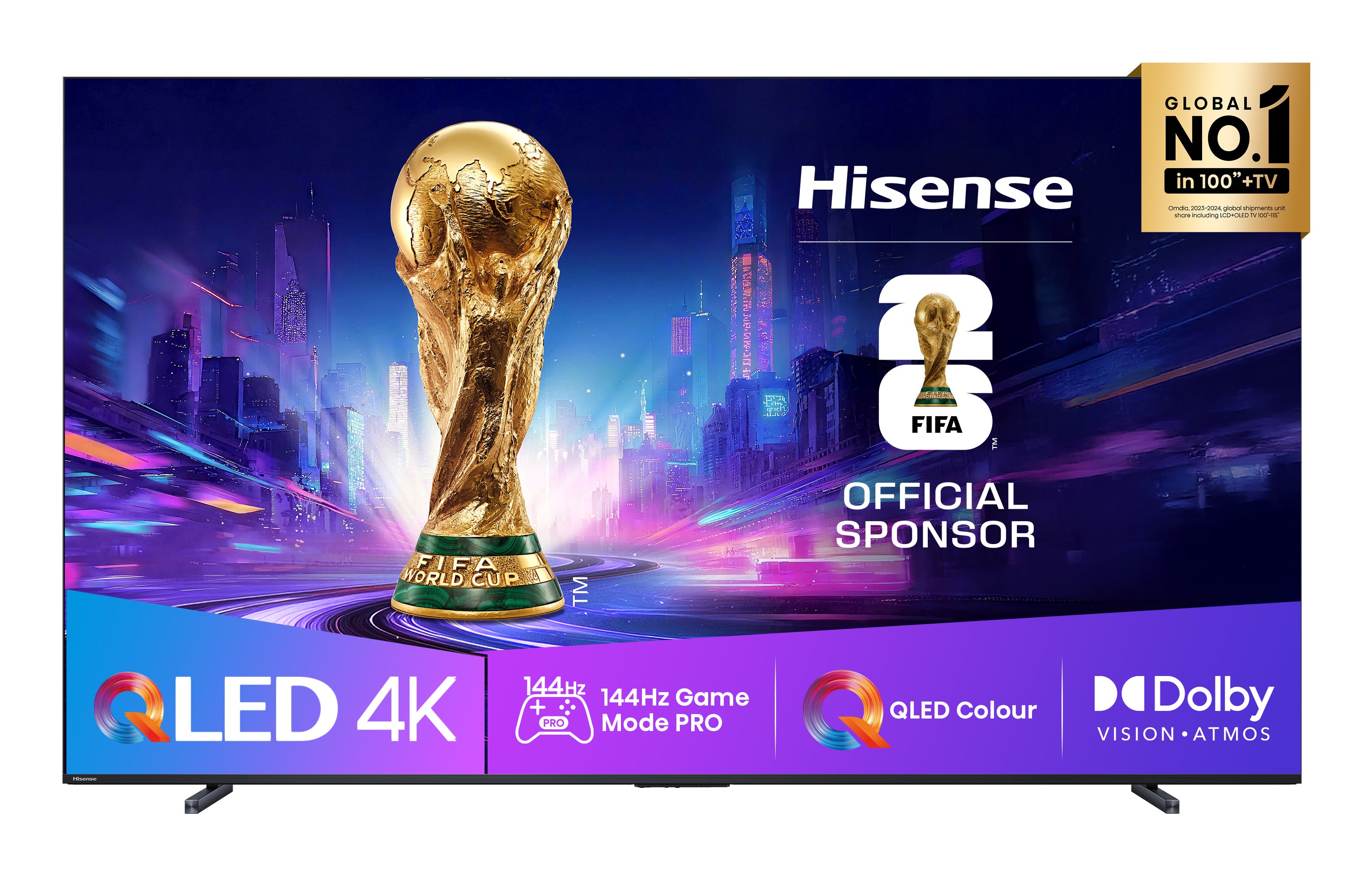 Hisense 100E7Q PRO – 100" TV – 4K UHD – QLED – VIDAA U8.5 – 144 Hz – Dolby Vision