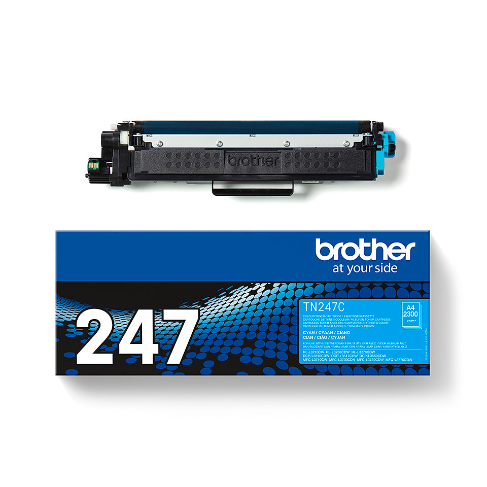 Brother Toner TN-247C – cyan, 2300 Seiten – für Brother DCP-L3550CDW/HL-L3270CDW/MFC-L3730CDN und andere