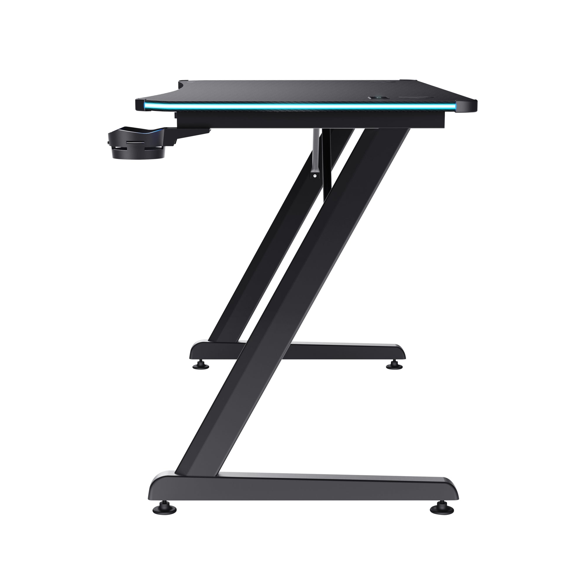 Trust GXT709 Luminus – Rollbarer Computertisch, 1'200×600×740 mm, bis 150 kg, schwarz