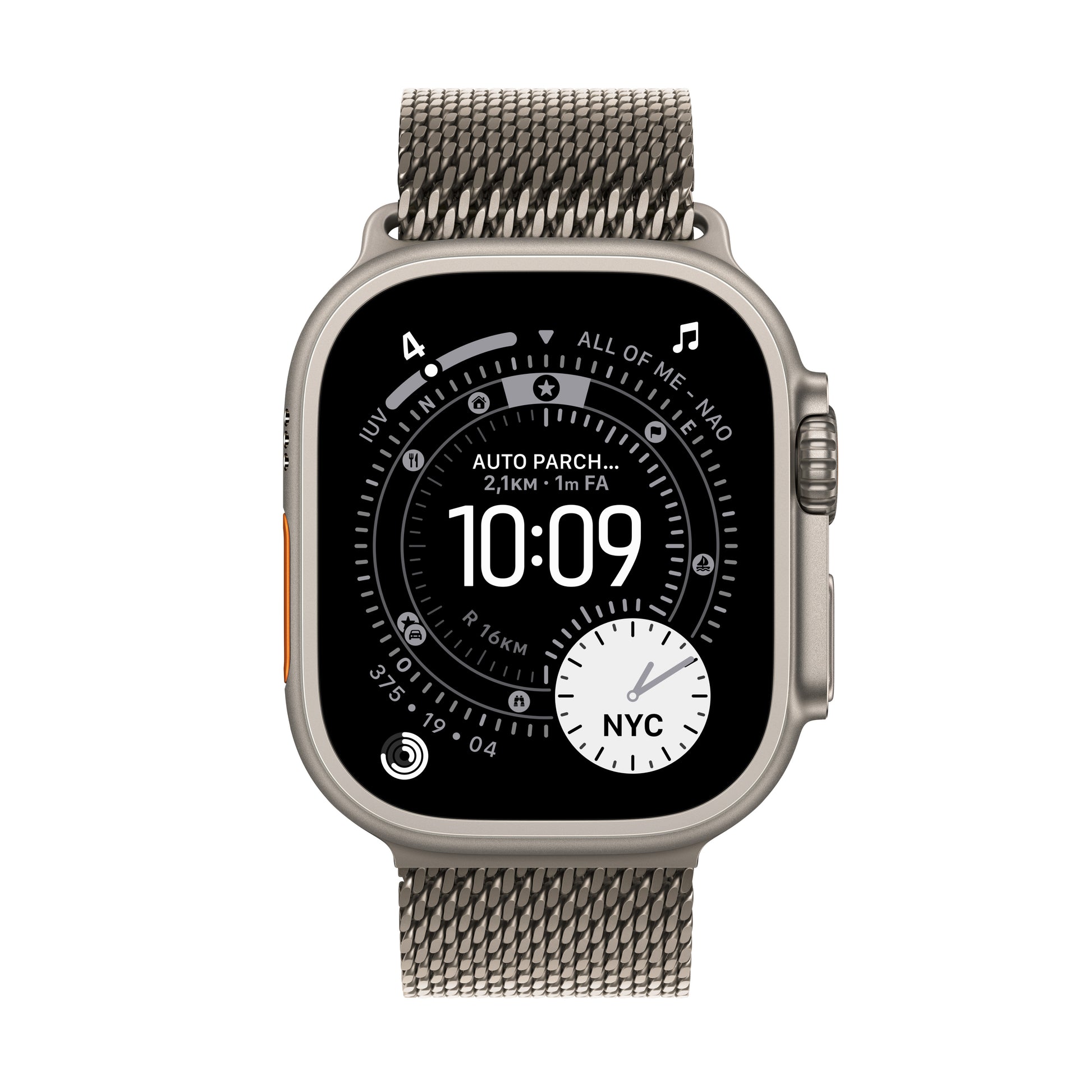 Apple Watch Ultra 3 (2025) Natural Titanium – Smartwatch – 49 mm, GPS, Saphirglas, 100 m, Milanese Loop (S)