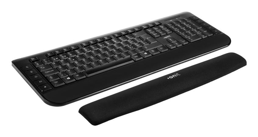 ONIT Handgelenkauflage für Tastatur – Gel – Schwarz – 400 × 60 mm – rutschfest