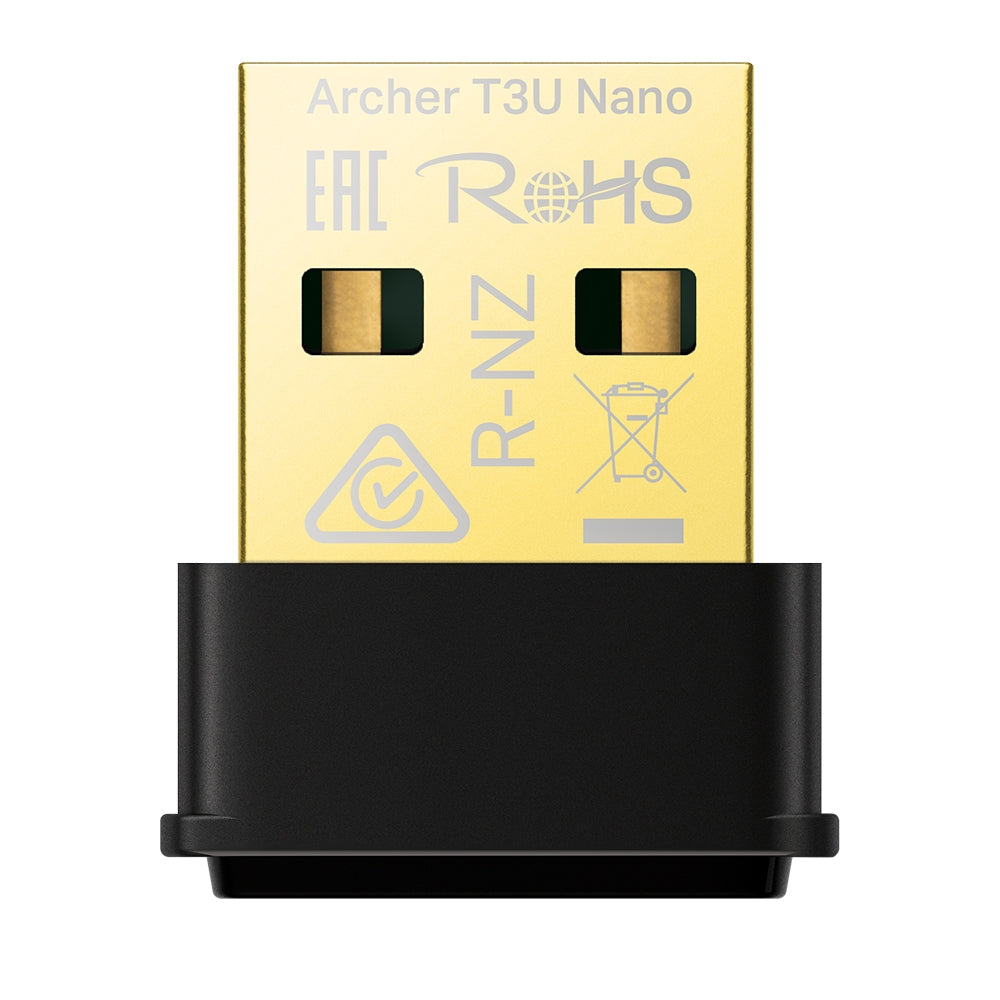 TP-Link Archer T3U Nano USB-WLAN-Adapter – Wi-Fi 5 (802.11ac), Dual-Band, 1267 Mbit/s, USB 2.0