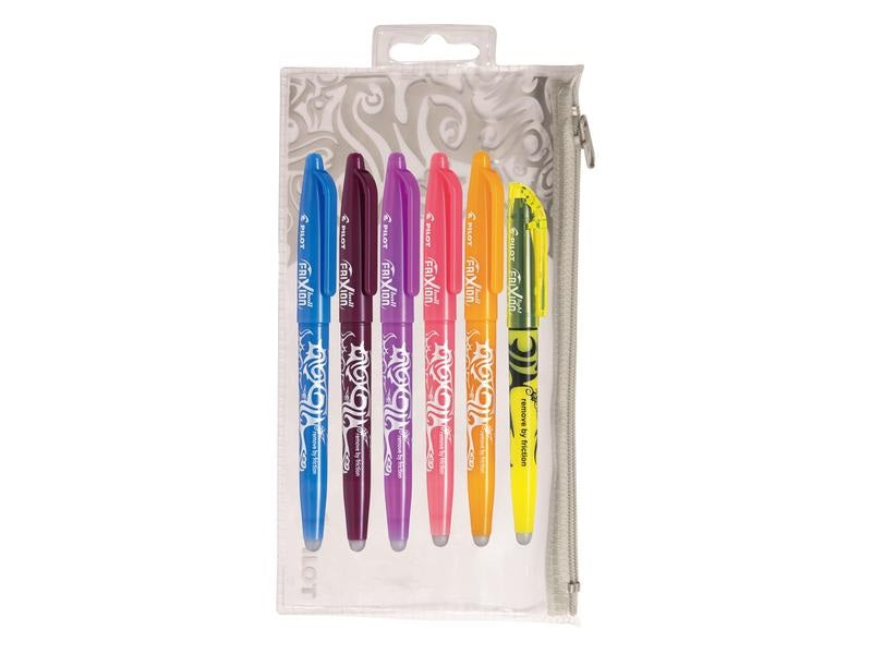 Pilot FriXion Ball Penhalter – Tintenroller, 0,7 mm, sortiert, radierbar – 6 Stk.