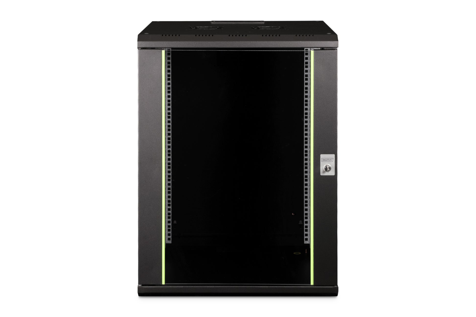 Digitus Unique – 19" Wandverteiler 16U, IP20, abschliessbar, 600 × 600 × 820 mm, schwarz, Stahl